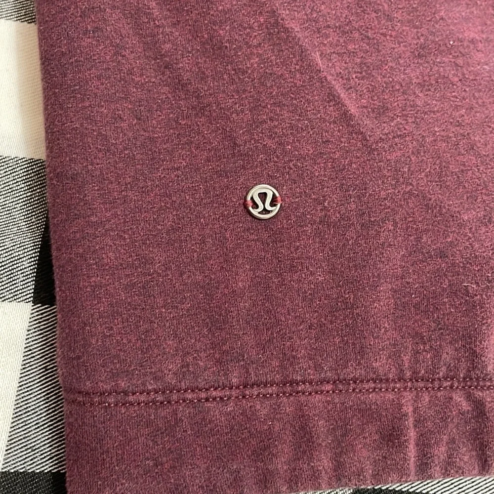 Lululemon That's A Wrap Heathered Bordeaux Drama Sweatshirt Jacket Snap Front 4